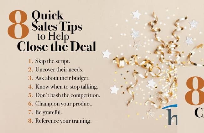 8 Quick Sales Tips to Help Close the Deal