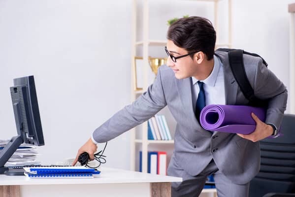 Employee doing yoga Resources