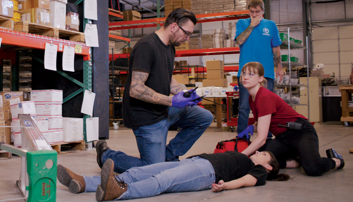 First aid scene First aid scene