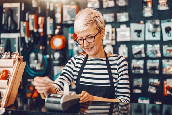 Retail Employee checking out Retail Employee checking out