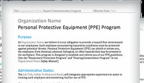 Health & Safety Program Templates