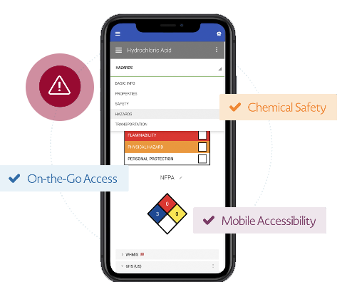 Mobile device with easy to use HSI Chemical Management Platform Mobile device with easy to use HSI Chemical Management Platform