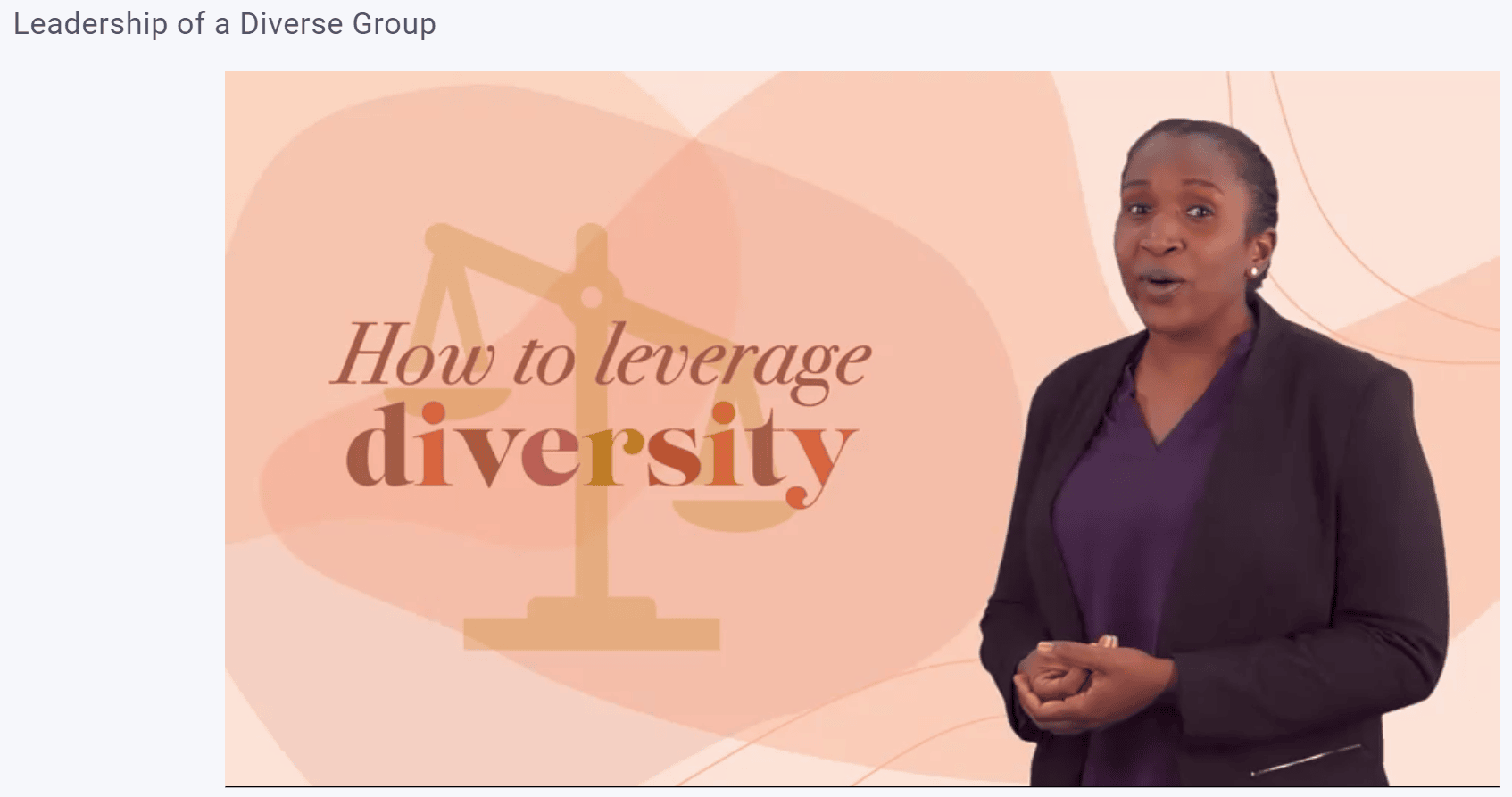 Leadership of a Diverse Group Training HSI