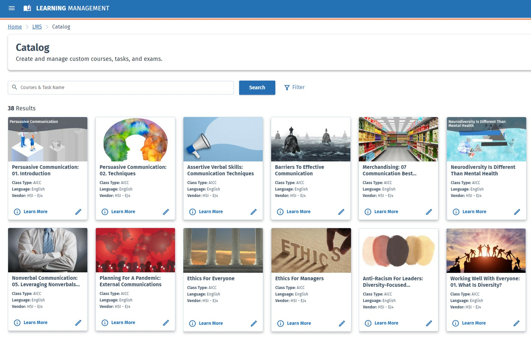 Learning Management System Learning Management System