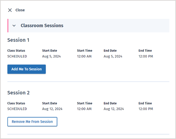 Self-Enroll in Live Training