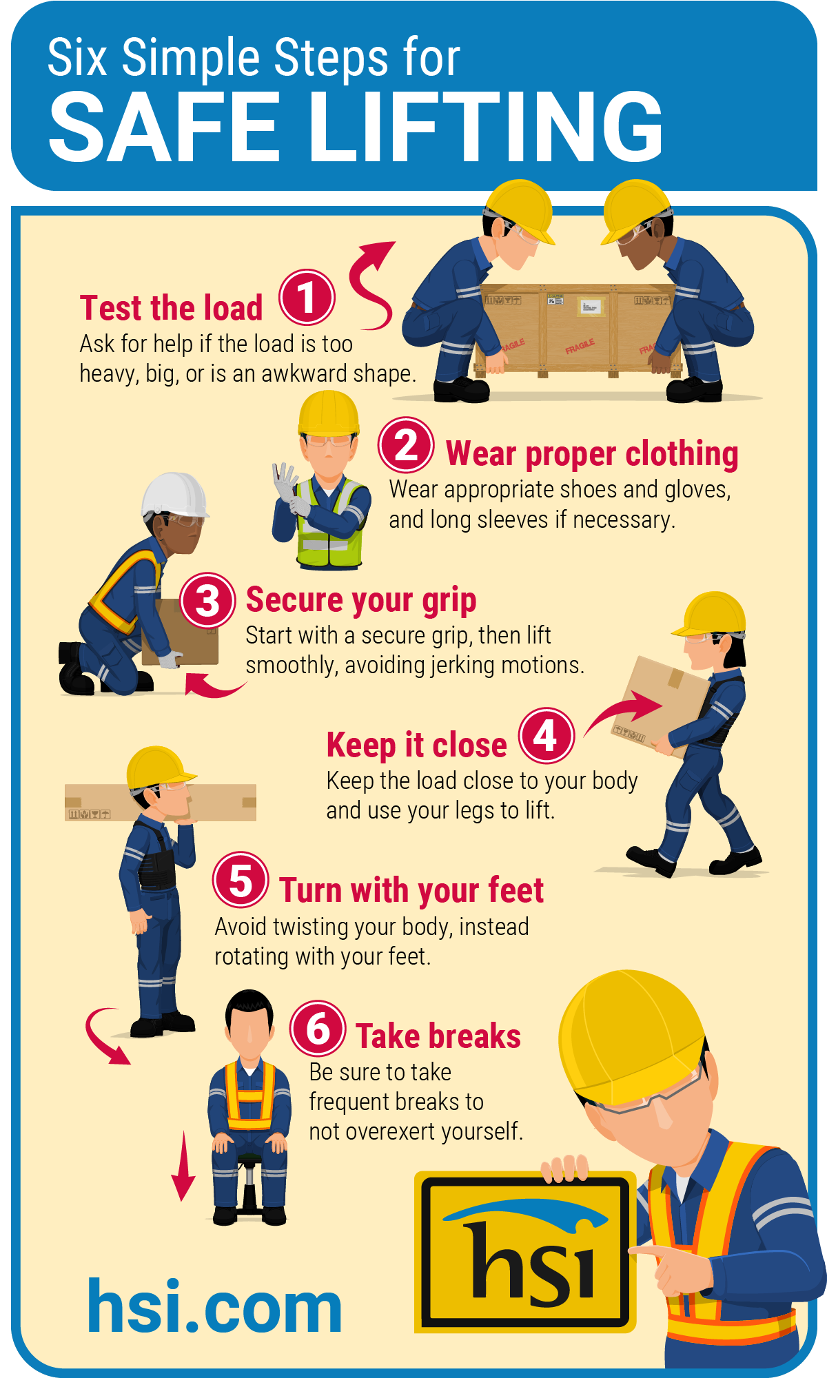 Six Simple Steps for Safe Lifting